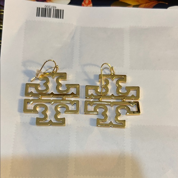 Tory Burch Gold Geometric Earrings - Picture 5 of 5